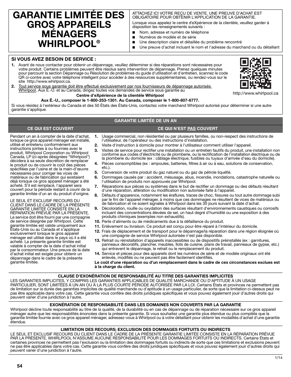 Whirlpool WRT104TFDW User Manual | Page 3 / 4