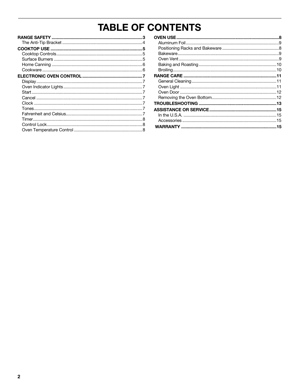 Whirlpool WFG320M0BS User Manual | Page 2 / 16