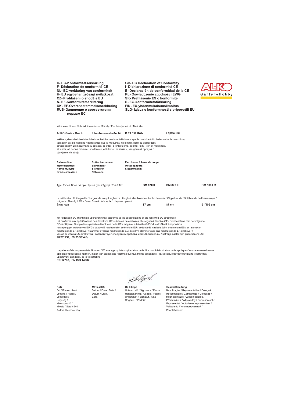 AL-KO 426 036 User Manual | Page 24 / 25