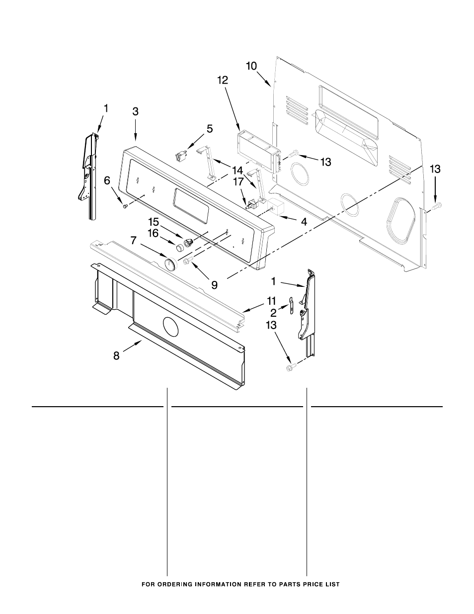 Control panel, Control panel parts | Whirlpool WFE540H0AS User Manual | Page 2 / 7