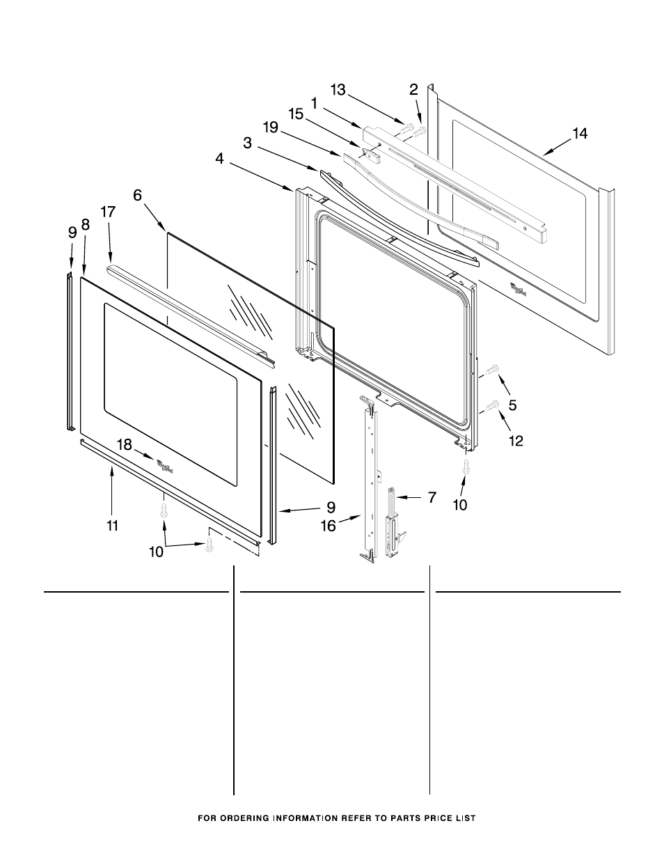 Door, Door parts | Whirlpool WFE540H0AS User Manual | Page 6 / 7