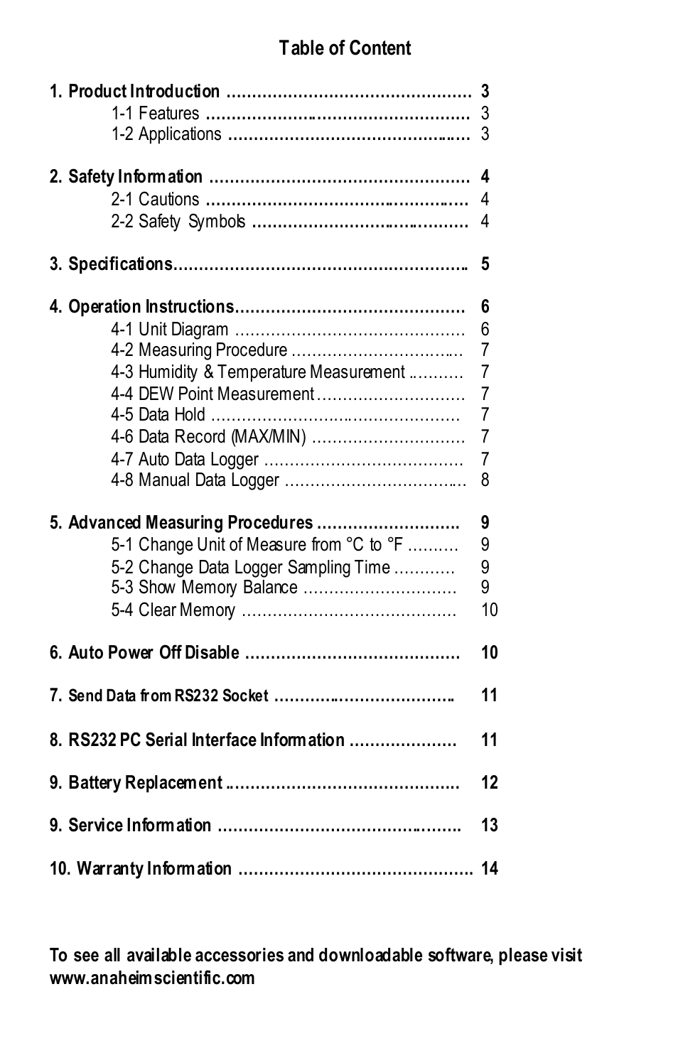 Anaheim H300 User Manual | Page 3 / 16