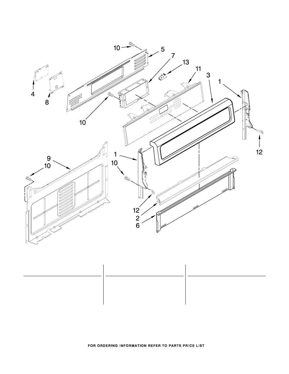 Control panel, Control panel parts | Whirlpool WFG720H0AS User Manual | Page 2 / 9