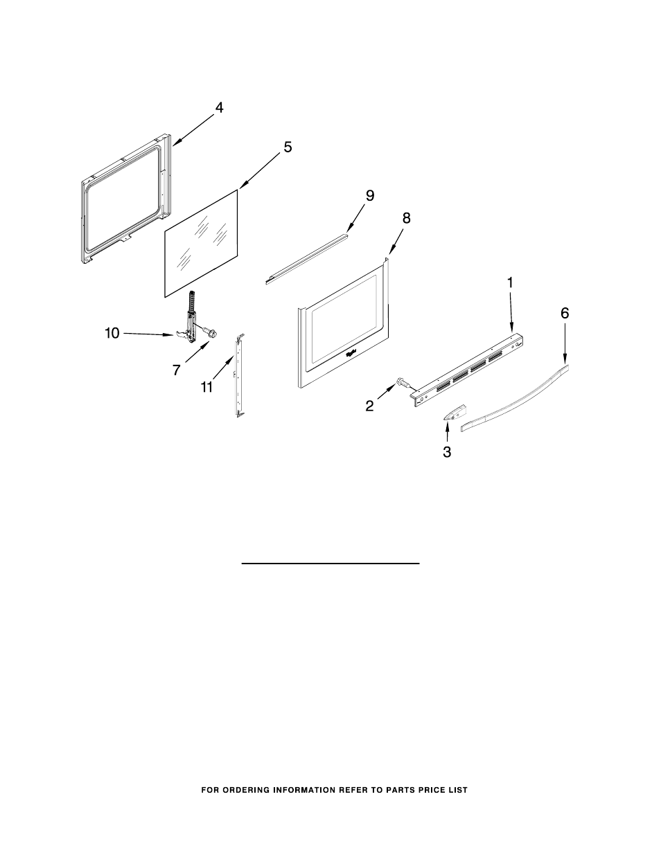 Door, Door parts | Whirlpool WFG720H0AS User Manual | Page 7 / 9