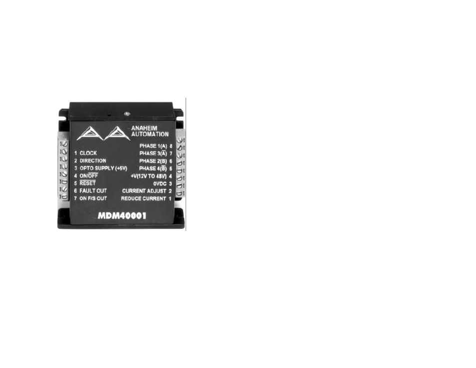 Anaheim MICROSTEP DRIVER MDM40001 User Manual | 11 pages