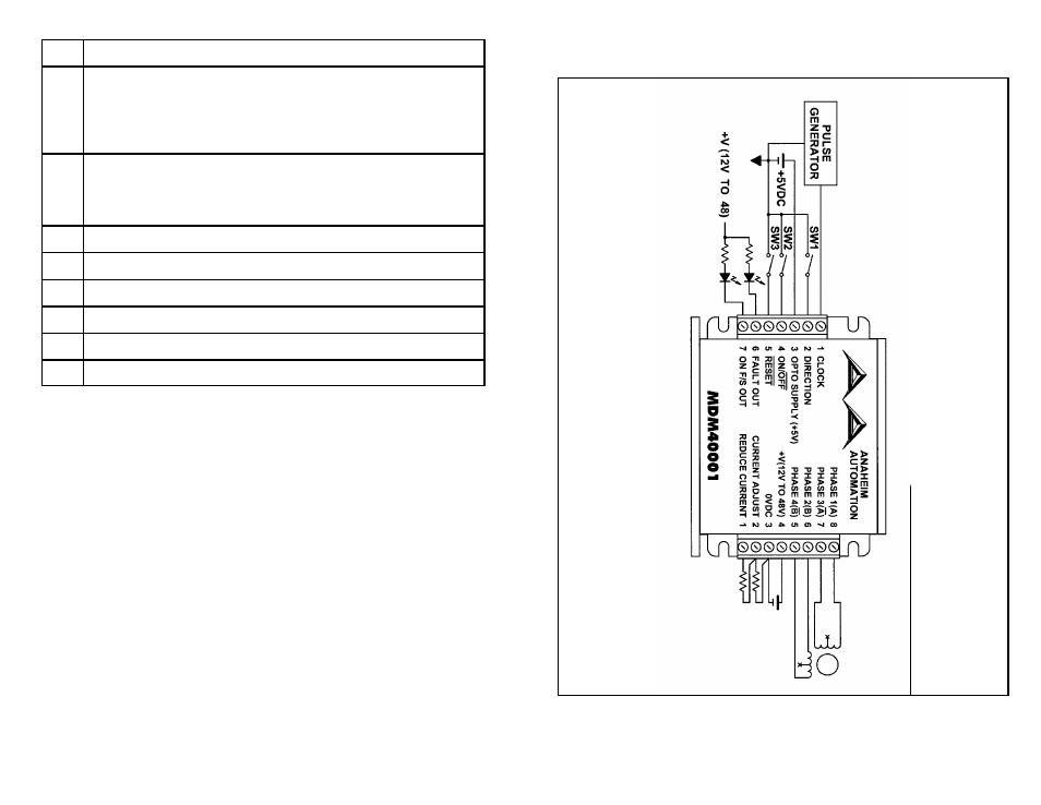 Anaheim MICROSTEP DRIVER MDM40001 User Manual | Page 4 / 11