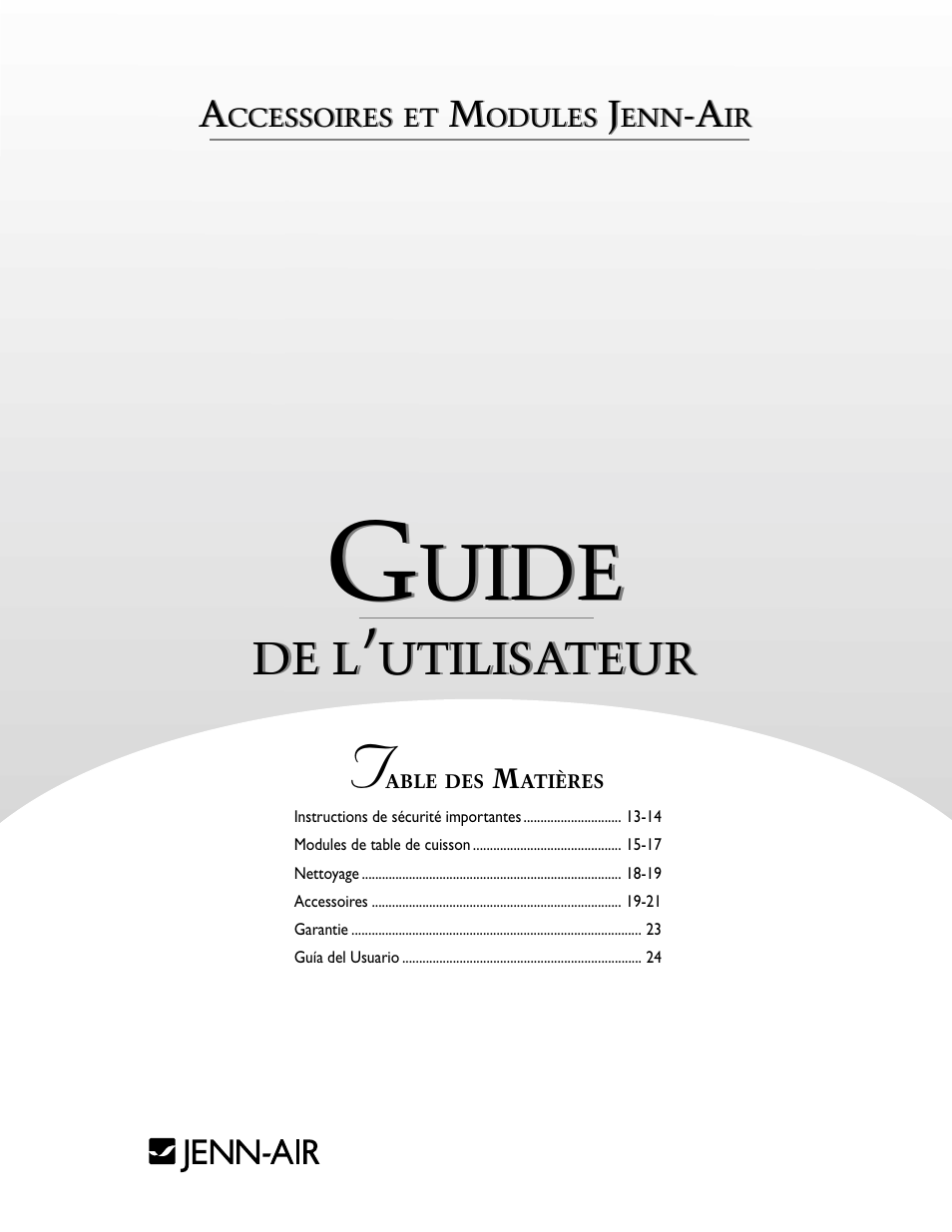 Uide, Utilisateur | Whirlpool A341W User Manual | Page 13 / 36