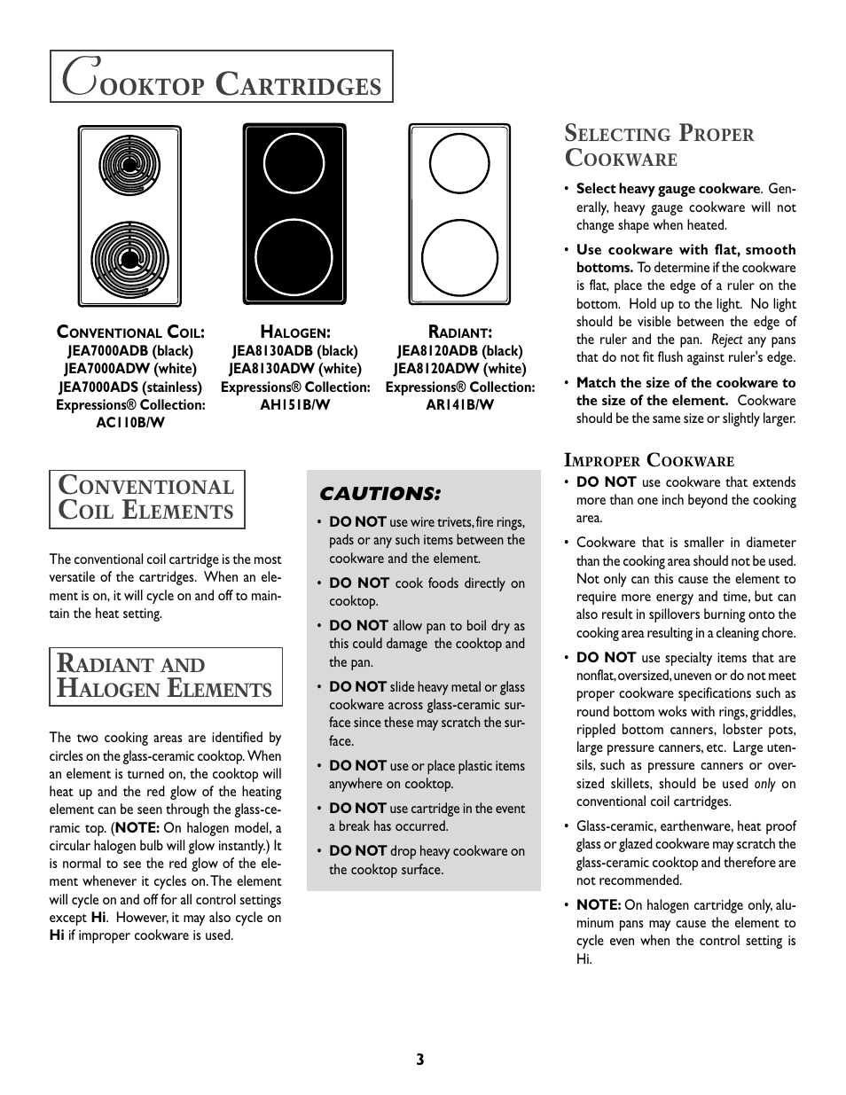 Ooktop, Artridges | Whirlpool A341W User Manual | Page 4 / 36