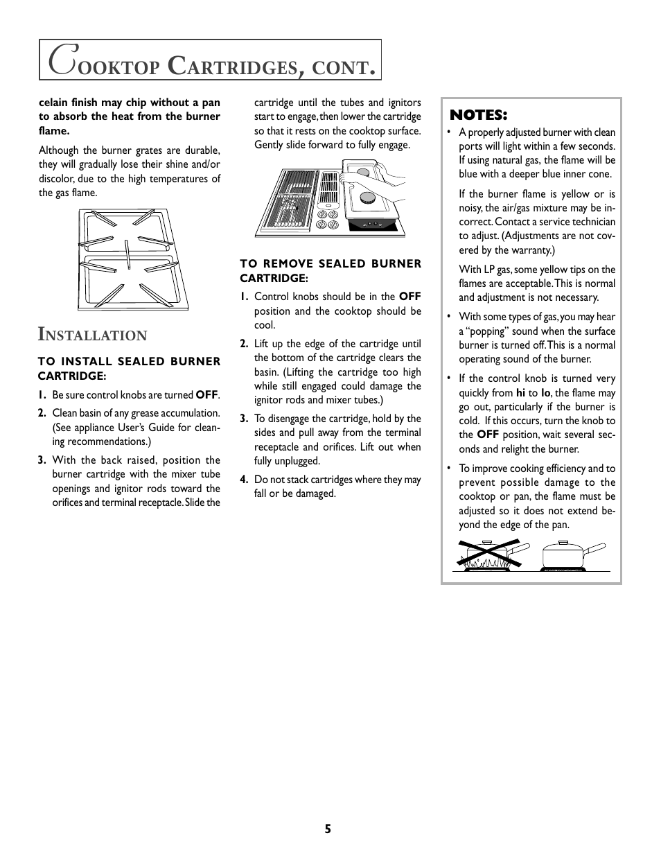 Ooktop, Artridges, Cont | Whirlpool A341W User Manual | Page 6 / 36