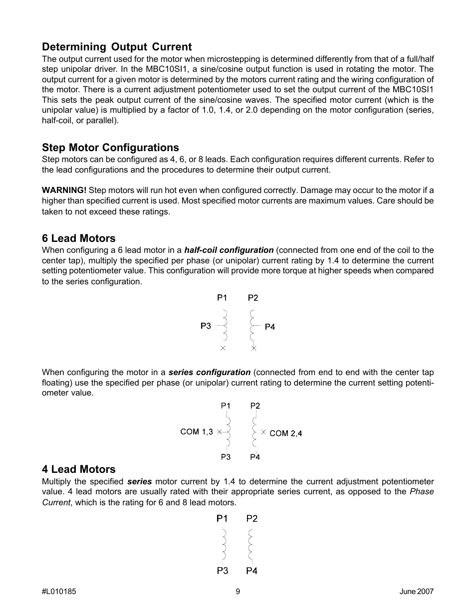 Anaheim PROGRAMMABLE SIMPLE INDEXER/DRIVER MBC10SI1 User Manual | Page 9 / 22