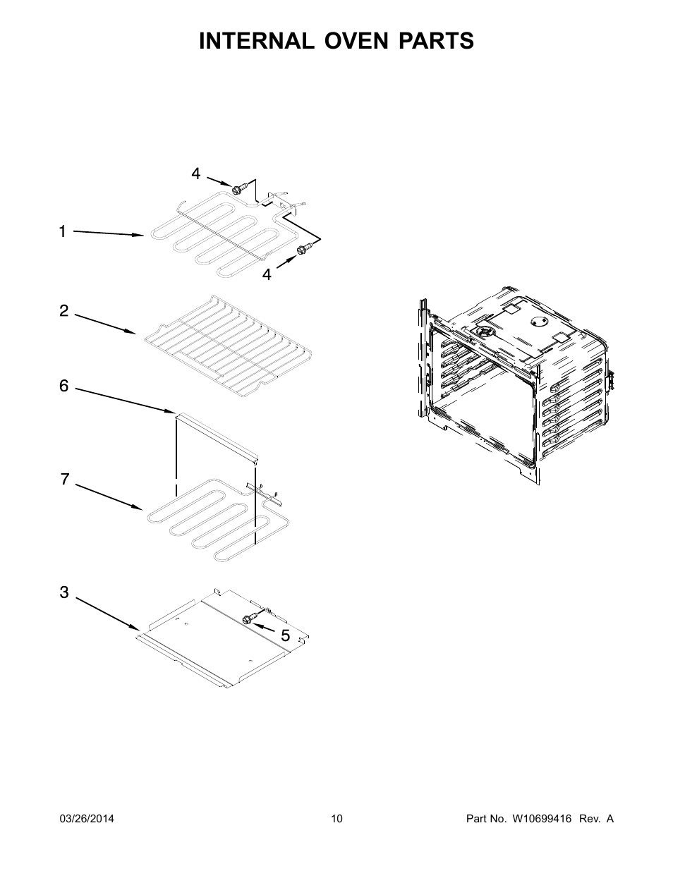 Internal oven parts | Whirlpool WOD51EC7AS User Manual | Page 10 / 14