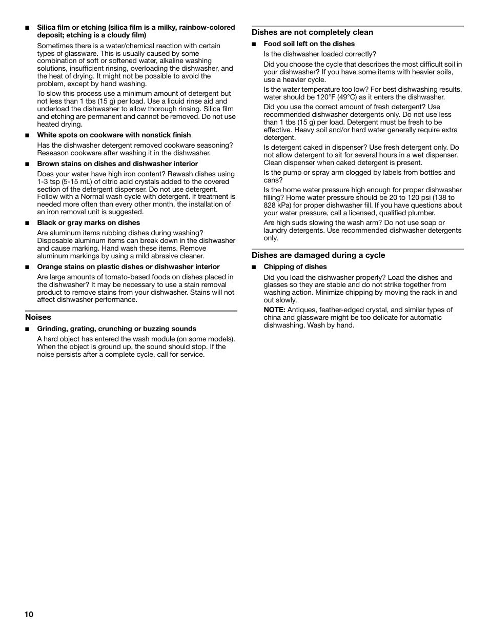 Whirlpool WDP350PAAB User Manual | Page 10 / 36