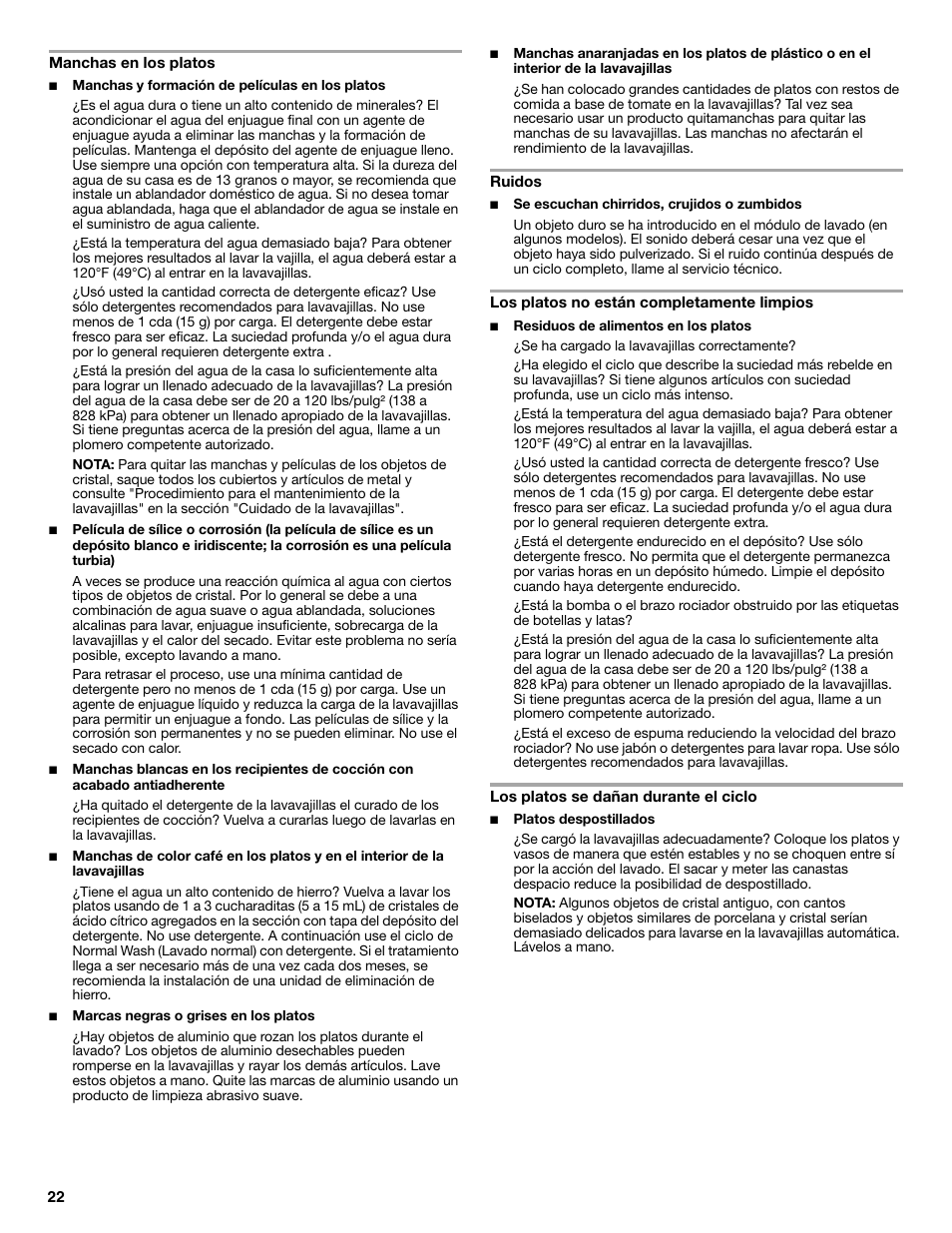 Whirlpool WDP350PAAB User Manual | Page 22 / 36