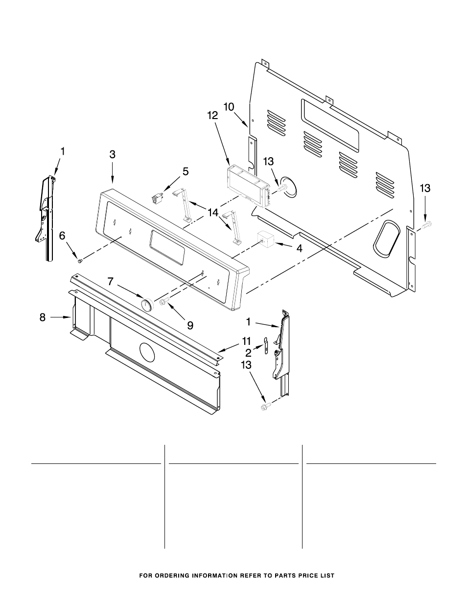 Control panel, Control panel parts | Whirlpool WFE320M0AS User Manual | Page 2 / 7