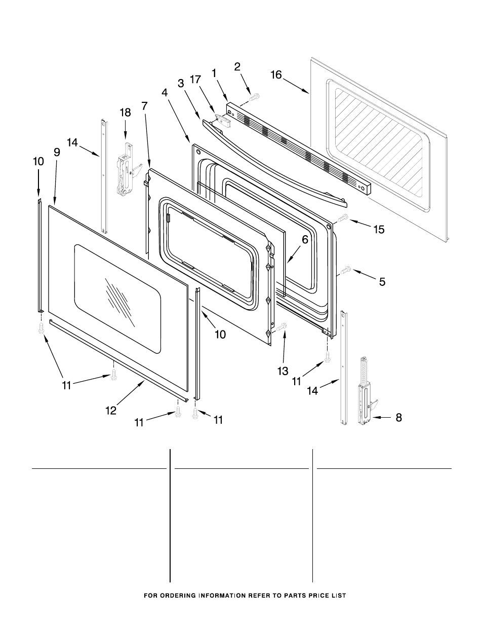 Door, Door parts | Whirlpool WFE320M0AS User Manual | Page 6 / 7
