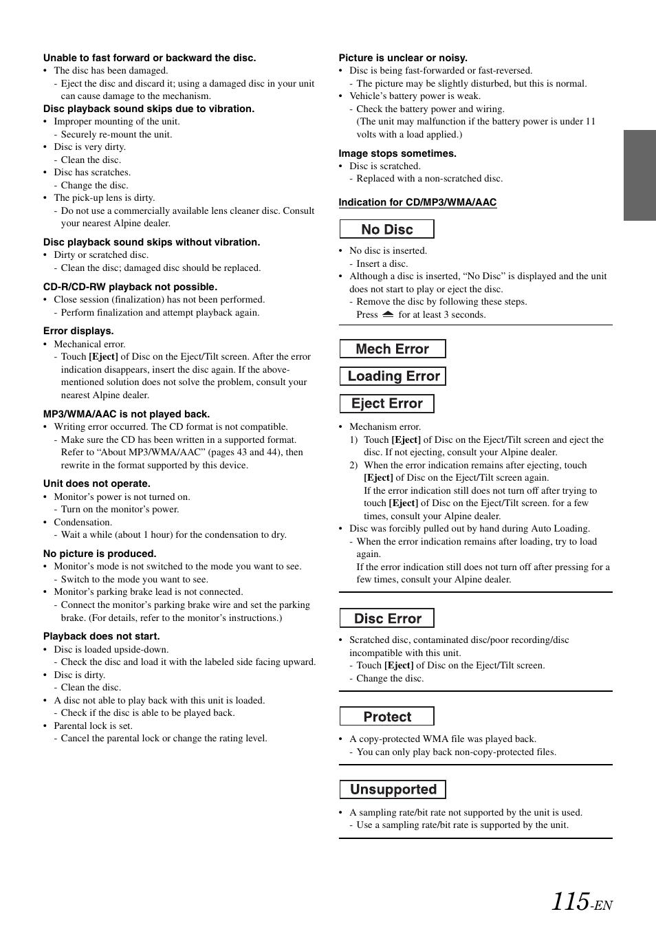 Alpine INA-W910 User Manual | Page 115 / 131