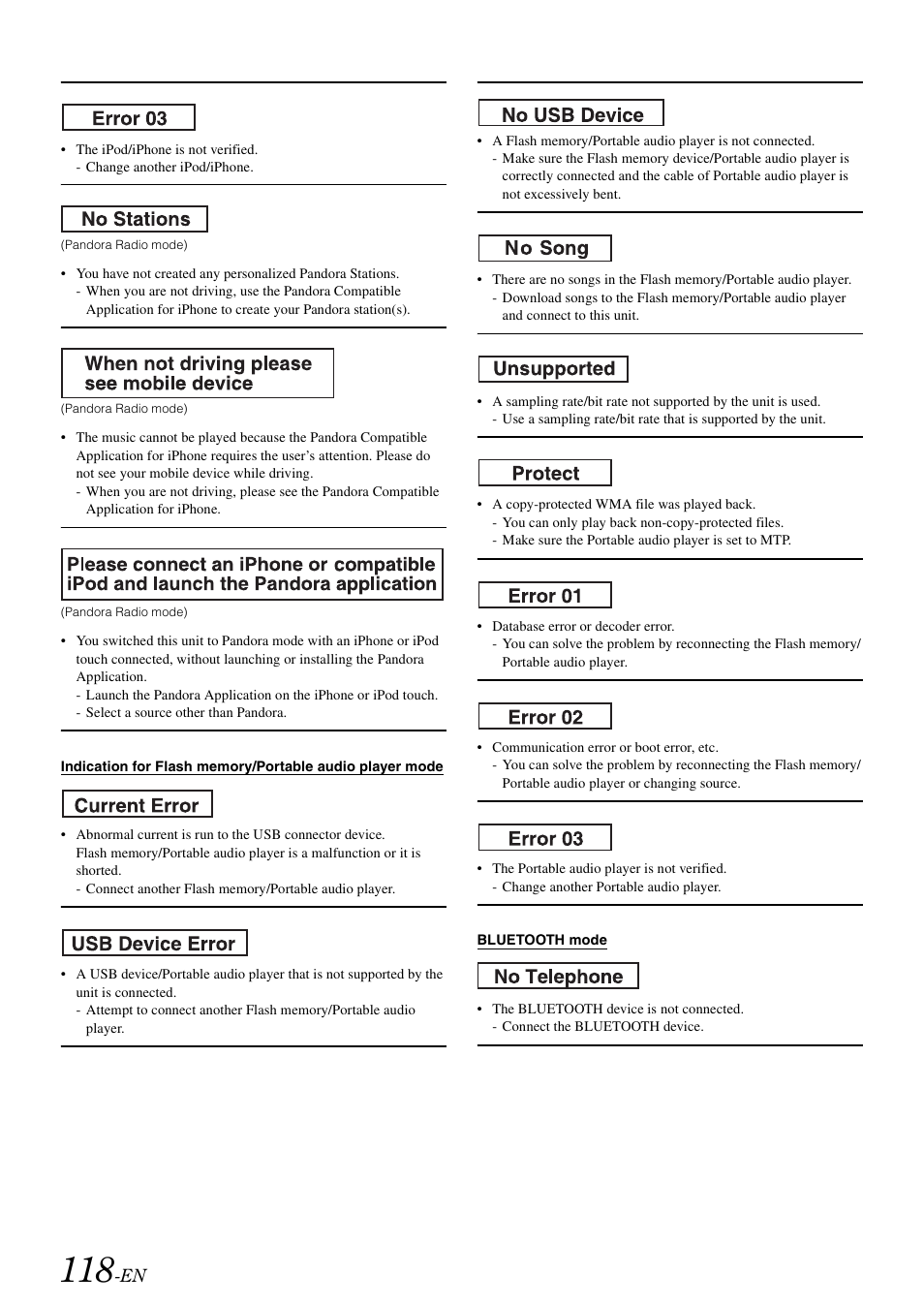 Alpine INA-W910 User Manual | Page 118 / 131