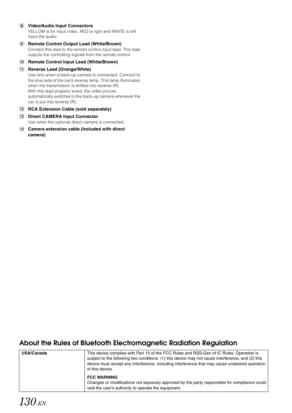 Alpine INA-W910 User Manual | Page 130 / 131