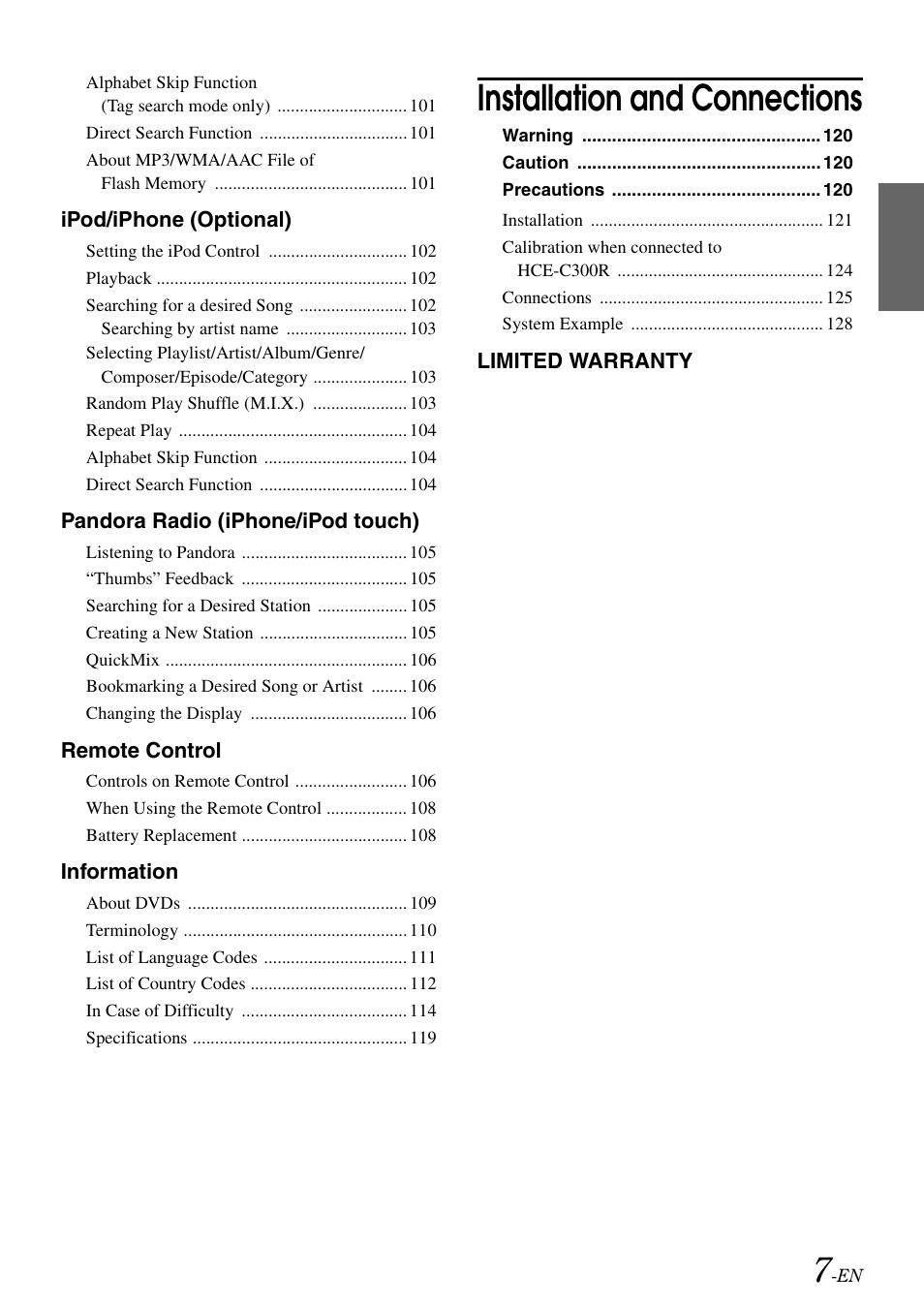 Installation and connections | Alpine INA-W910 User Manual | Page 7 / 131