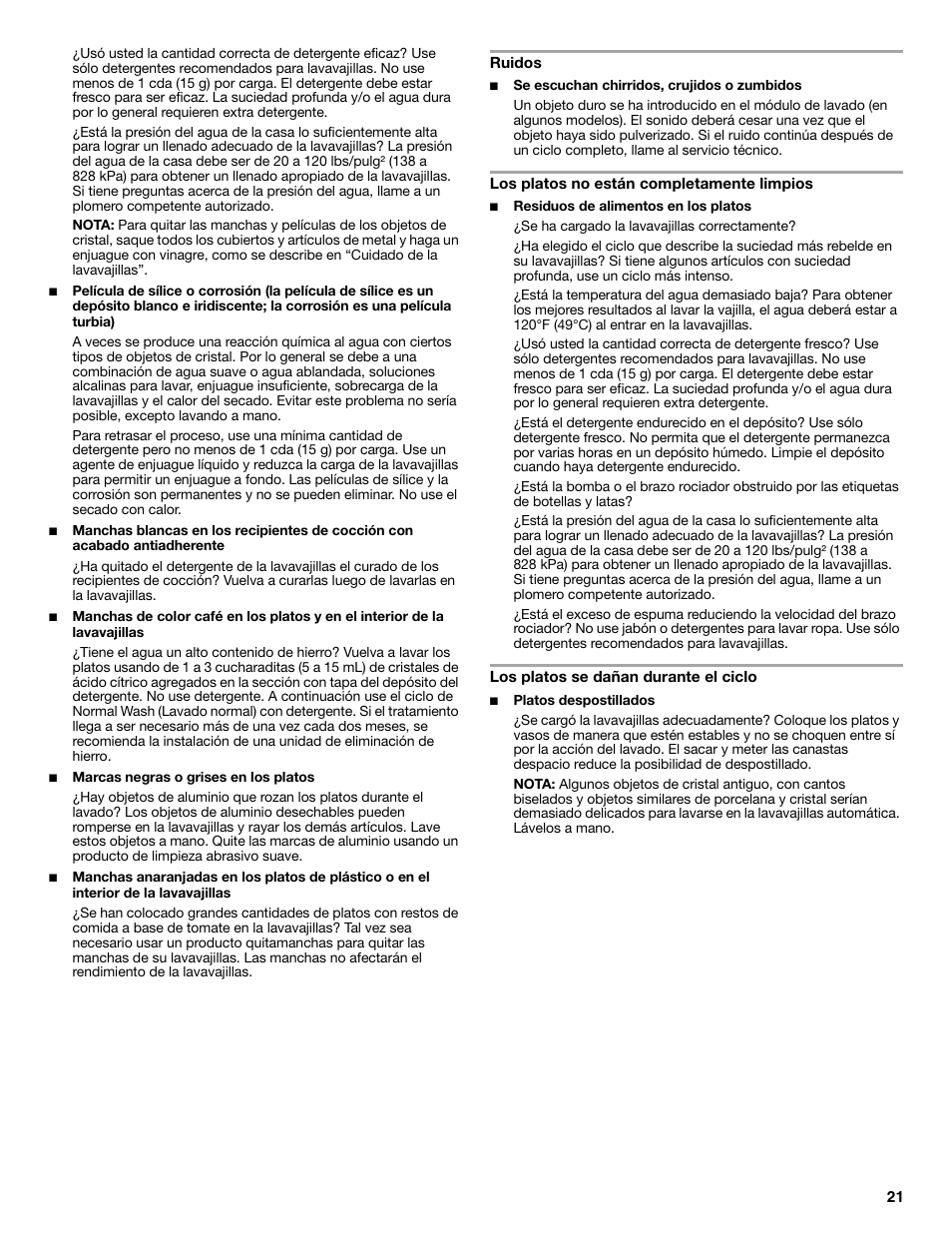 Whirlpool WDP350PAAB User Manual | Page 21 / 35