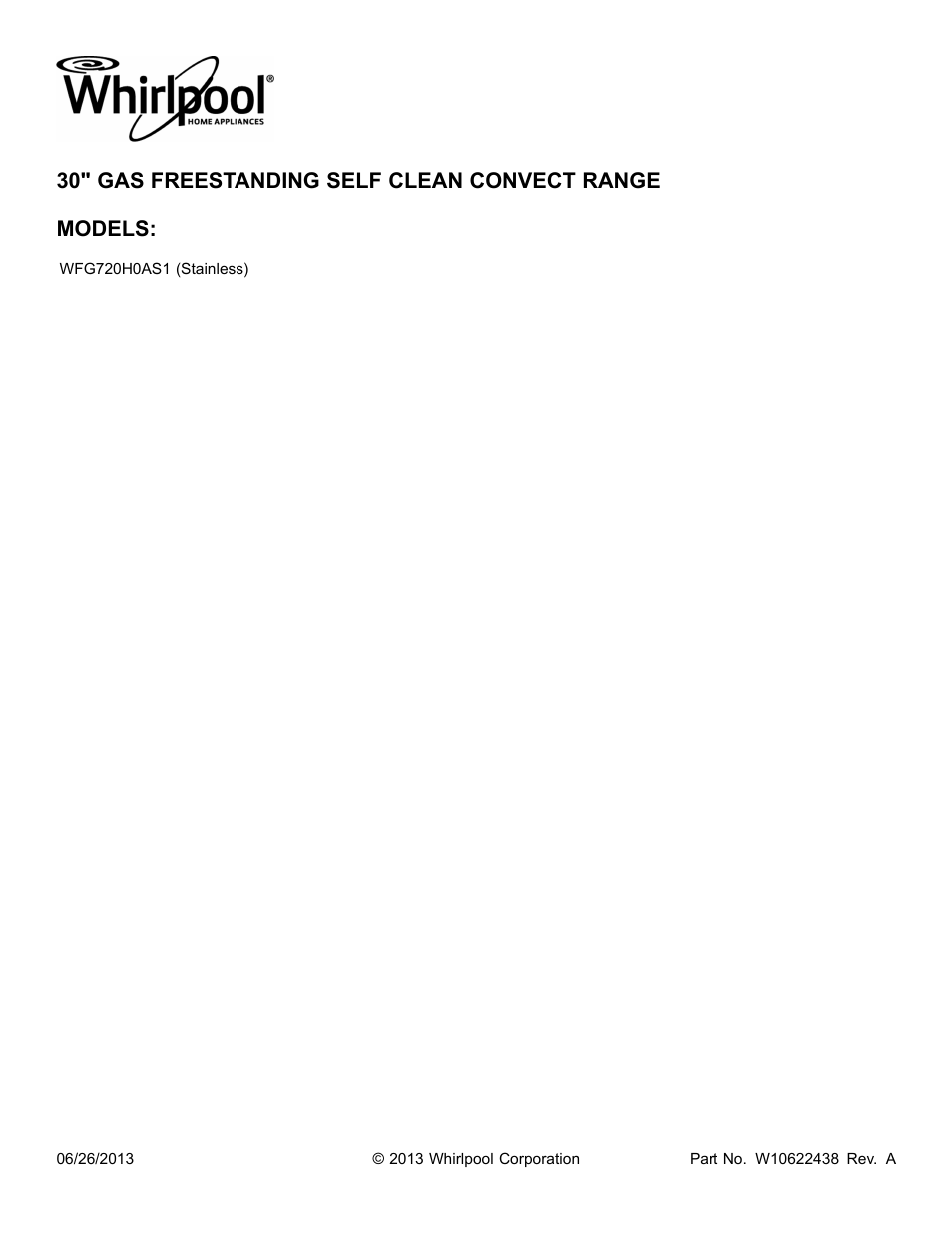 Whirlpool WFG720H0AS User Manual | 14 pages