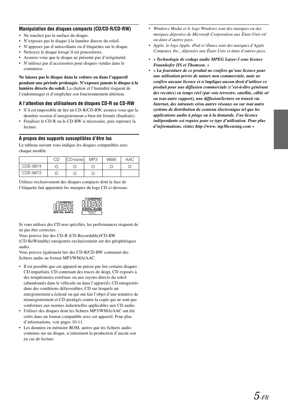 Alpine CDE-9872 User Manual | Page 37 / 89