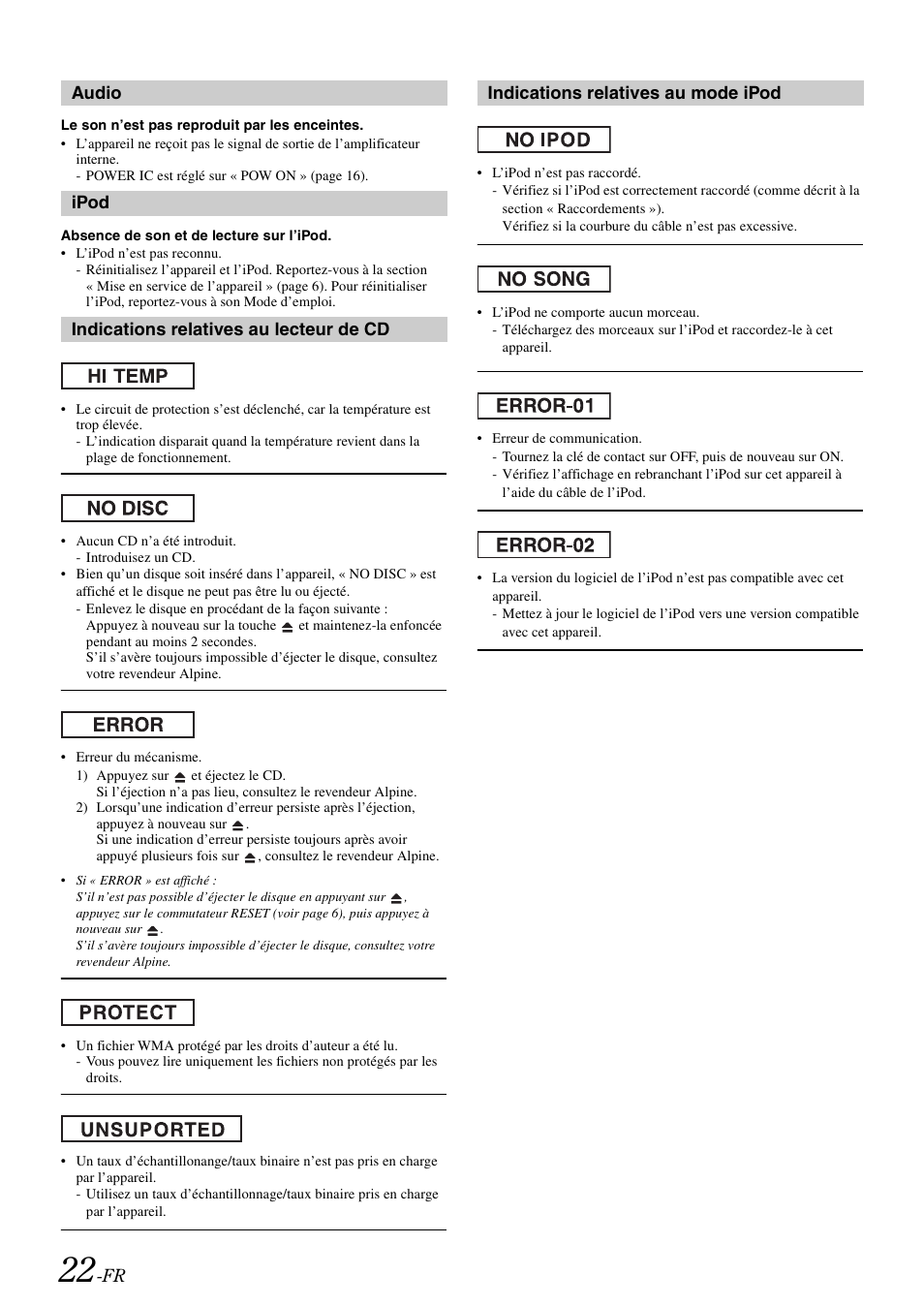 Alpine CDE-9872 User Manual | Page 54 / 89