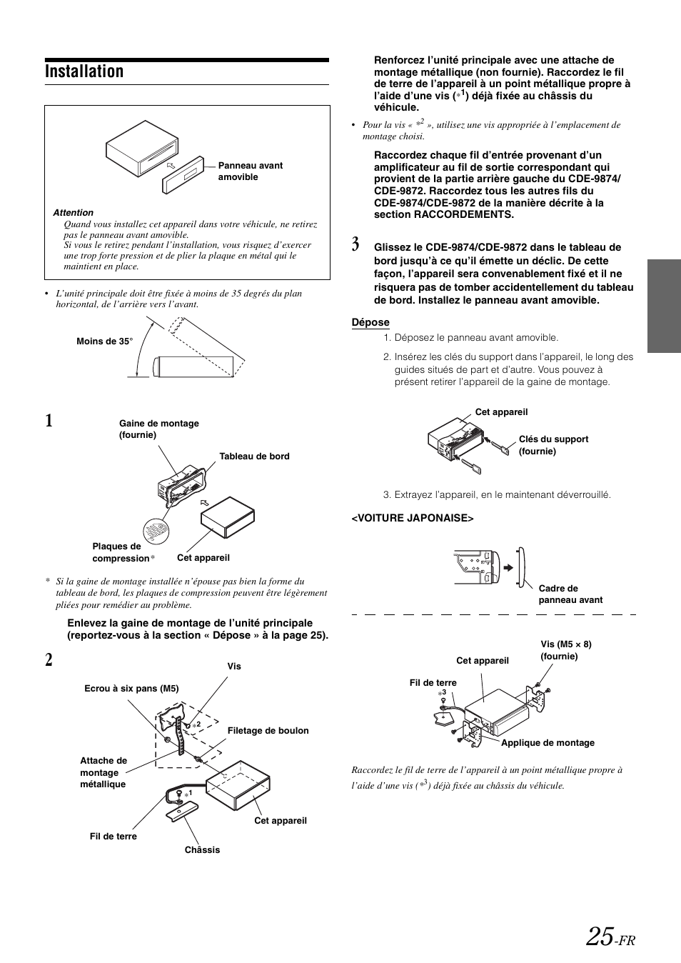 Installation | Alpine CDE-9872 User Manual | Page 57 / 89