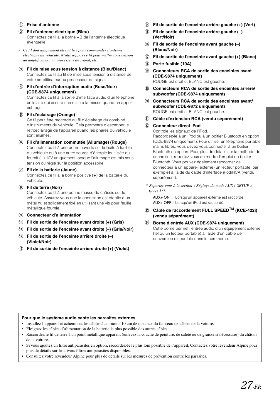 Alpine CDE-9872 User Manual | Page 59 / 89