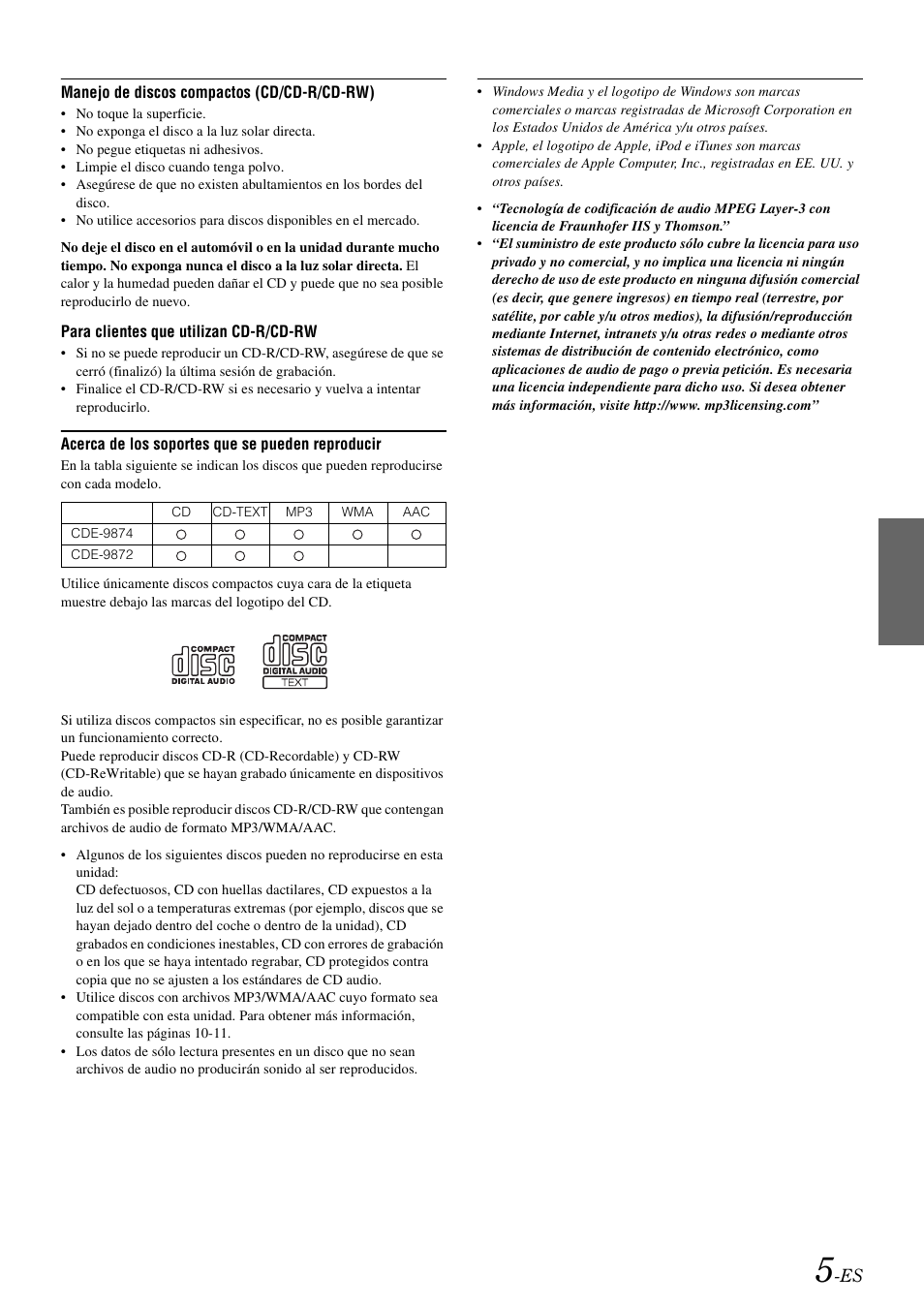 Alpine CDE-9872 User Manual | Page 67 / 89