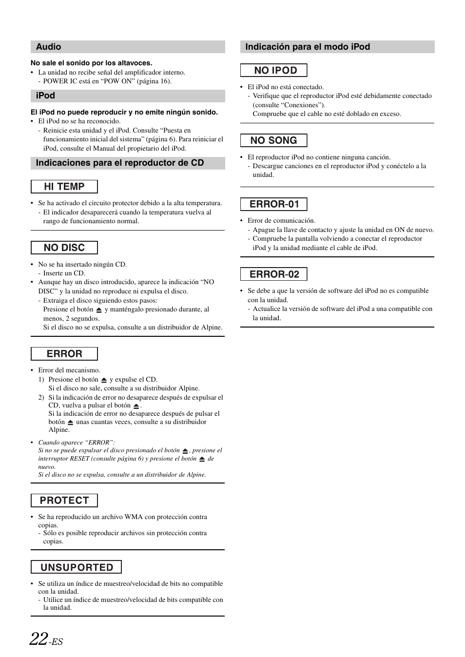 Alpine CDE-9872 User Manual | Page 84 / 89