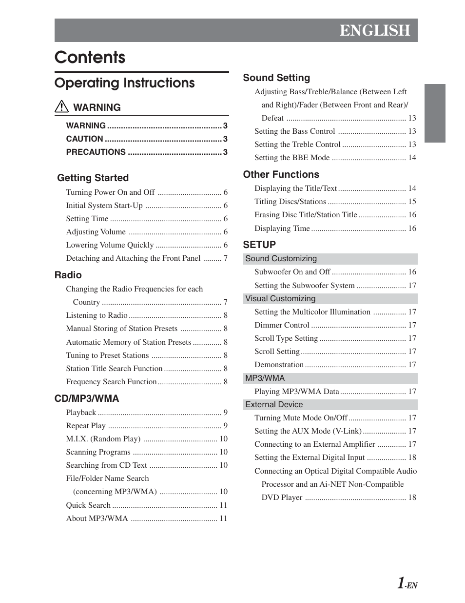 Alpine CDA-9847 User Manual | Page 2 / 34