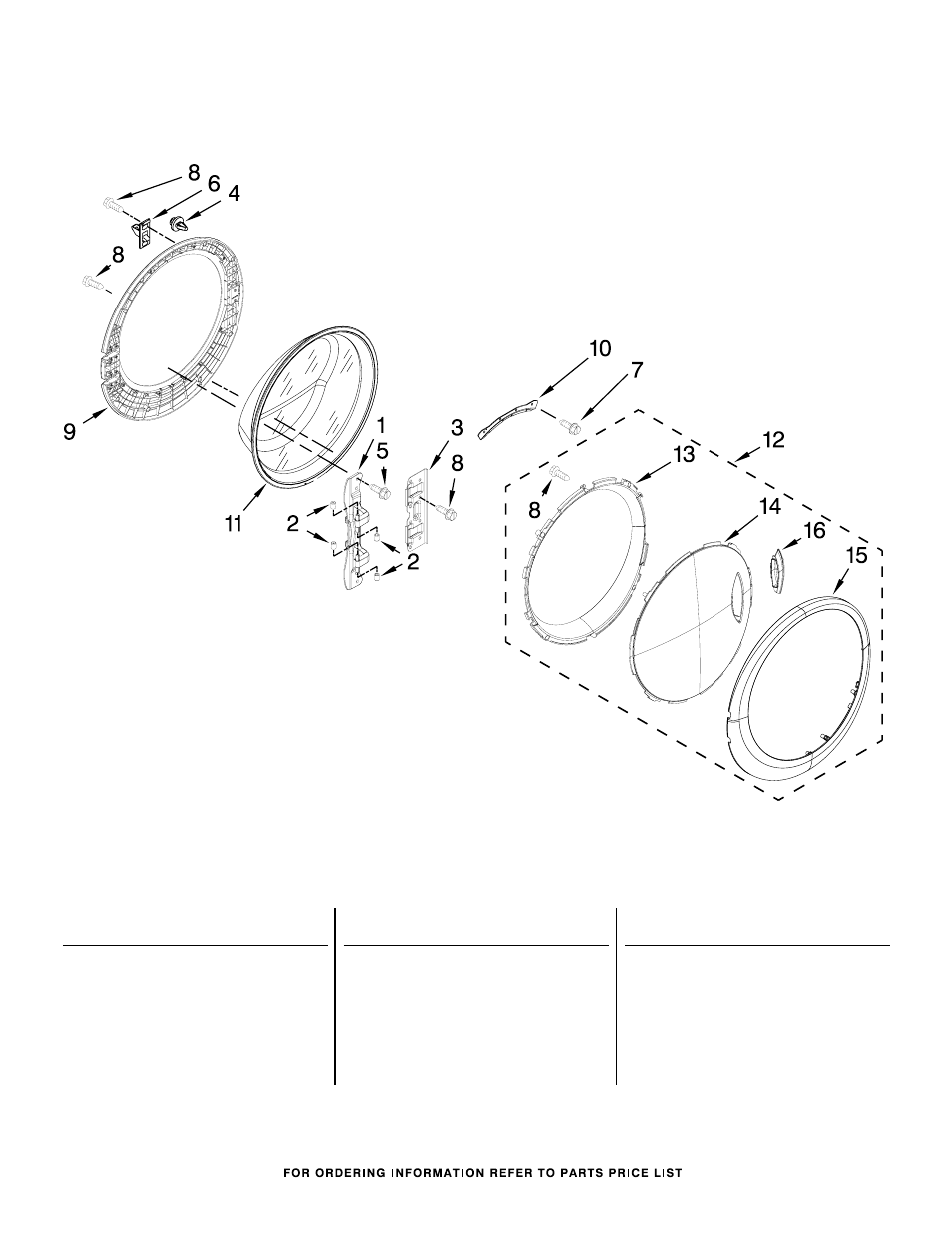 Door, Door parts | Whirlpool WFW88HEAC User Manual | Page 3 / 10