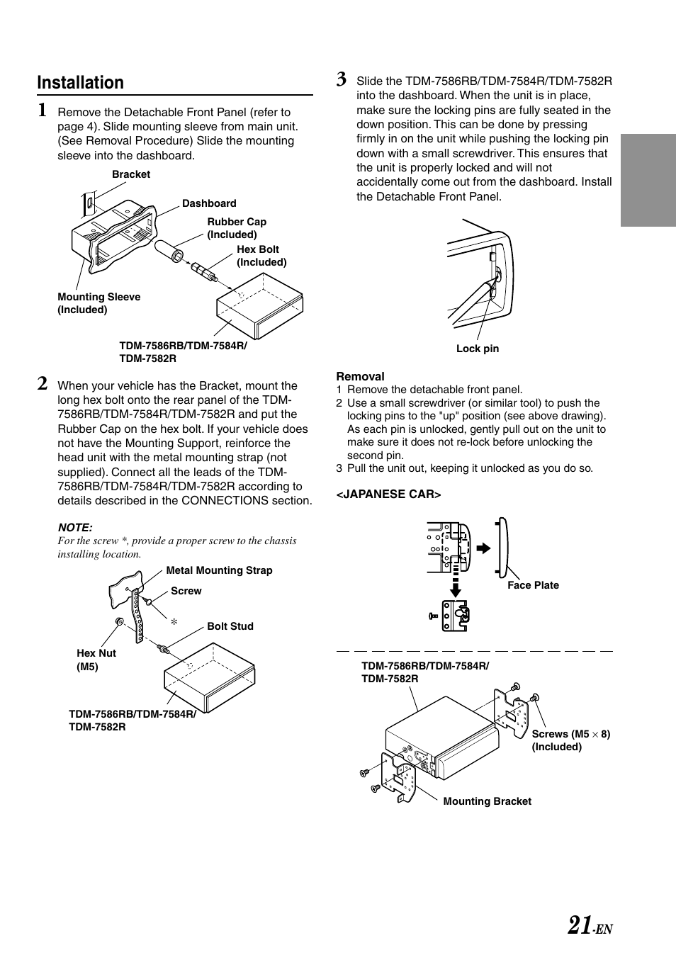 Installation | Alpine TDM-7586RB User Manual | Page 23 / 25