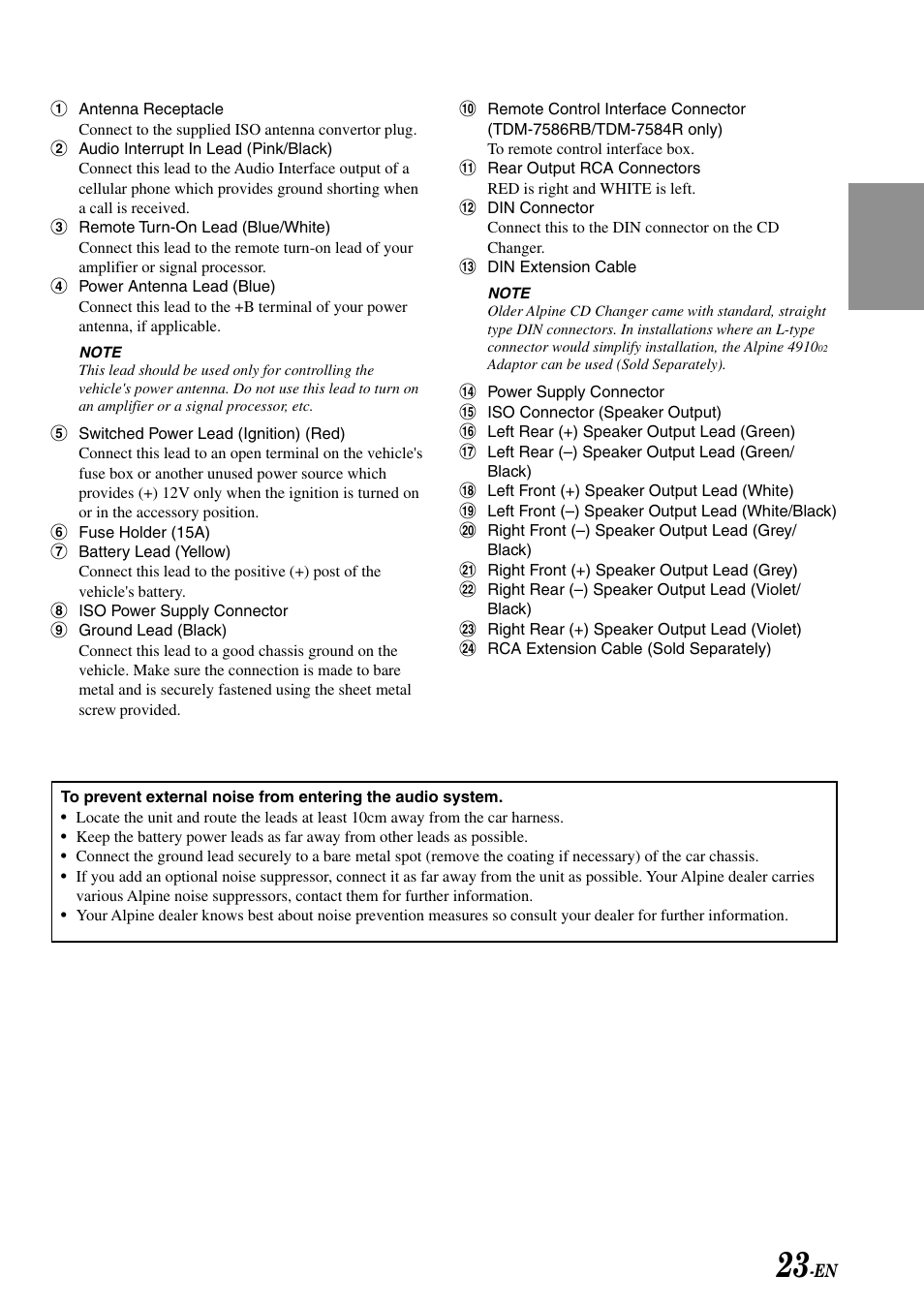 Alpine TDM-7586RB User Manual | Page 25 / 25
