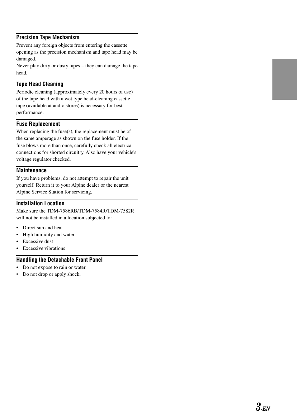 Alpine TDM-7586RB User Manual | Page 5 / 25