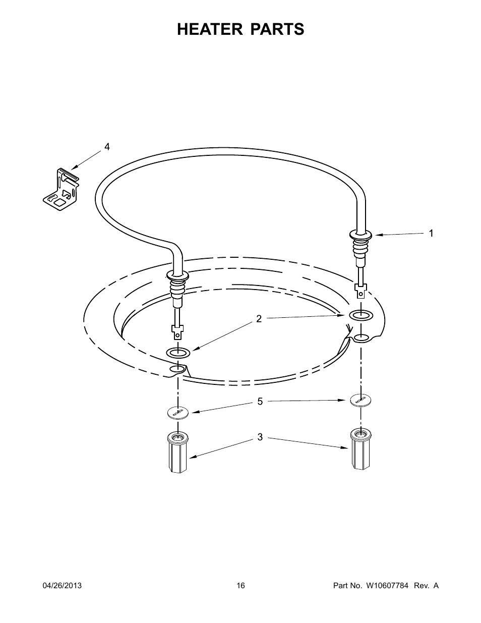 Heater, Heater parts | Whirlpool WDF111PABB User Manual | Page 16 / 22