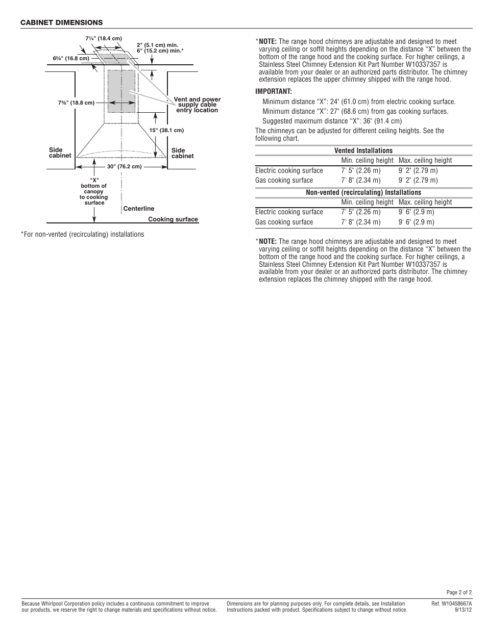 Whirlpool GXW7230DAS User Manual | Page 2 / 2