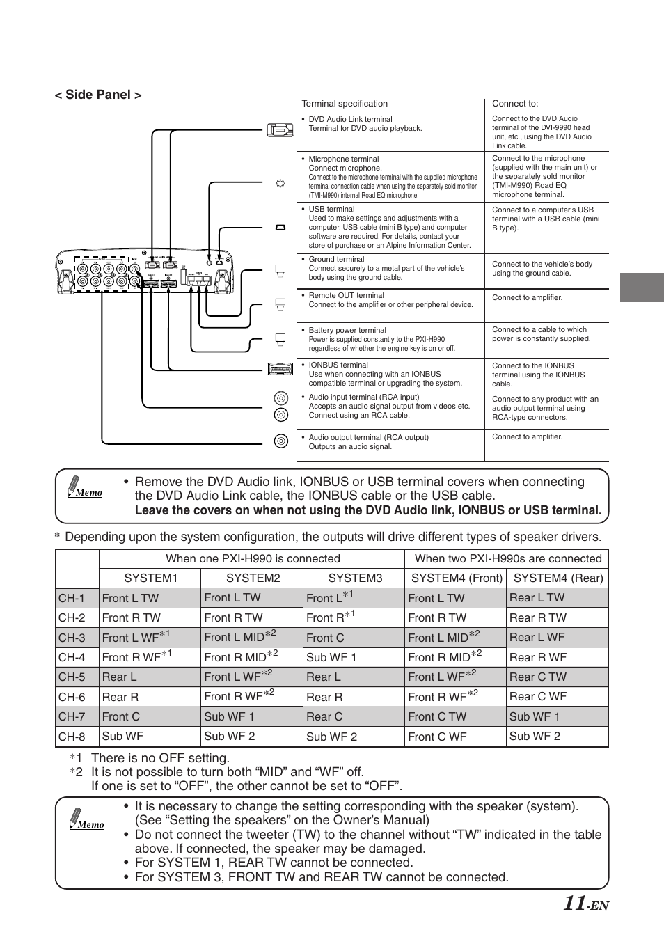 Alpine Multimedia ManagerTM PXI-H990 User Manual | Page 12 / 16