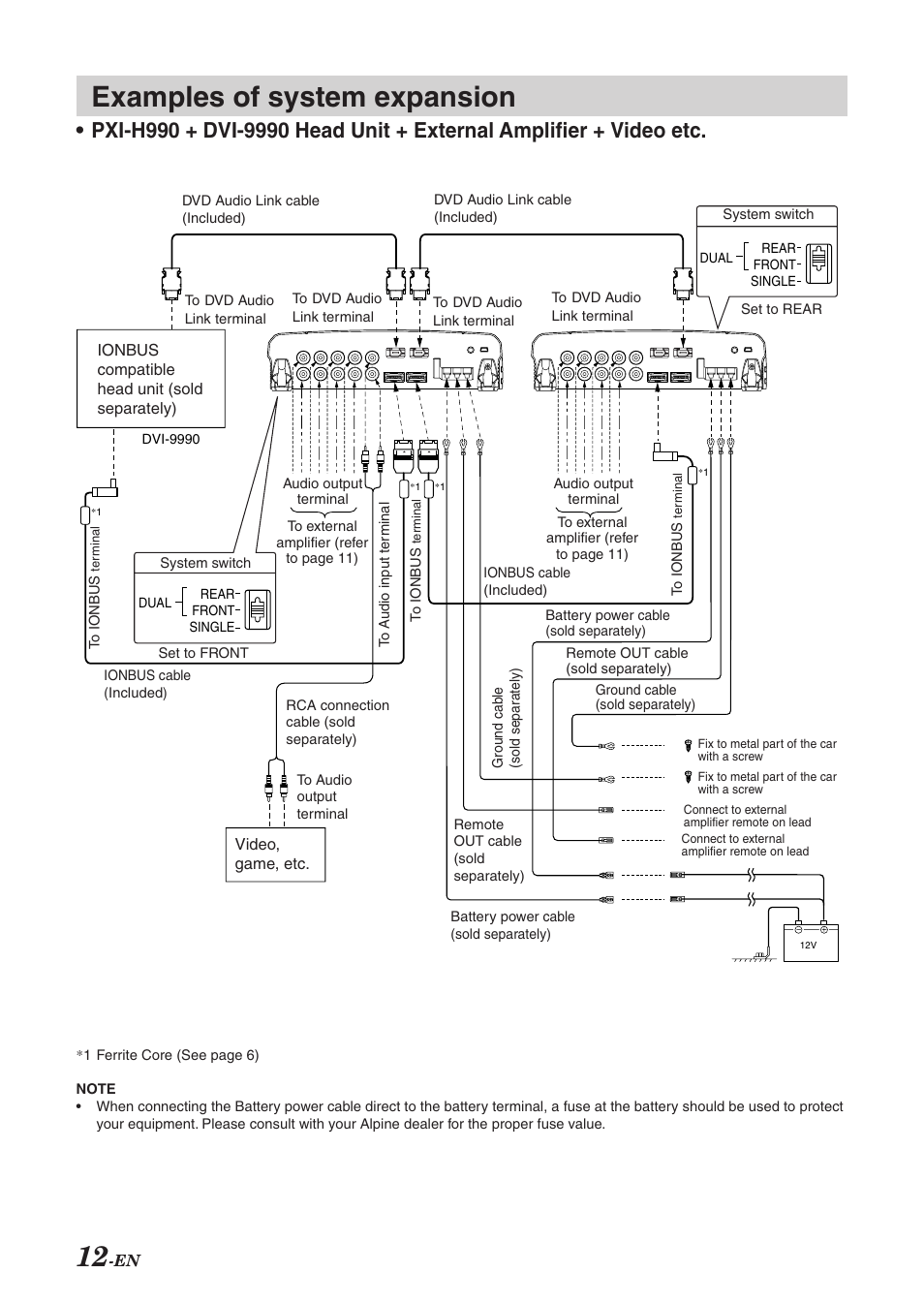 Examples of system expansion | Alpine Multimedia ManagerTM PXI-H990 User Manual | Page 13 / 16