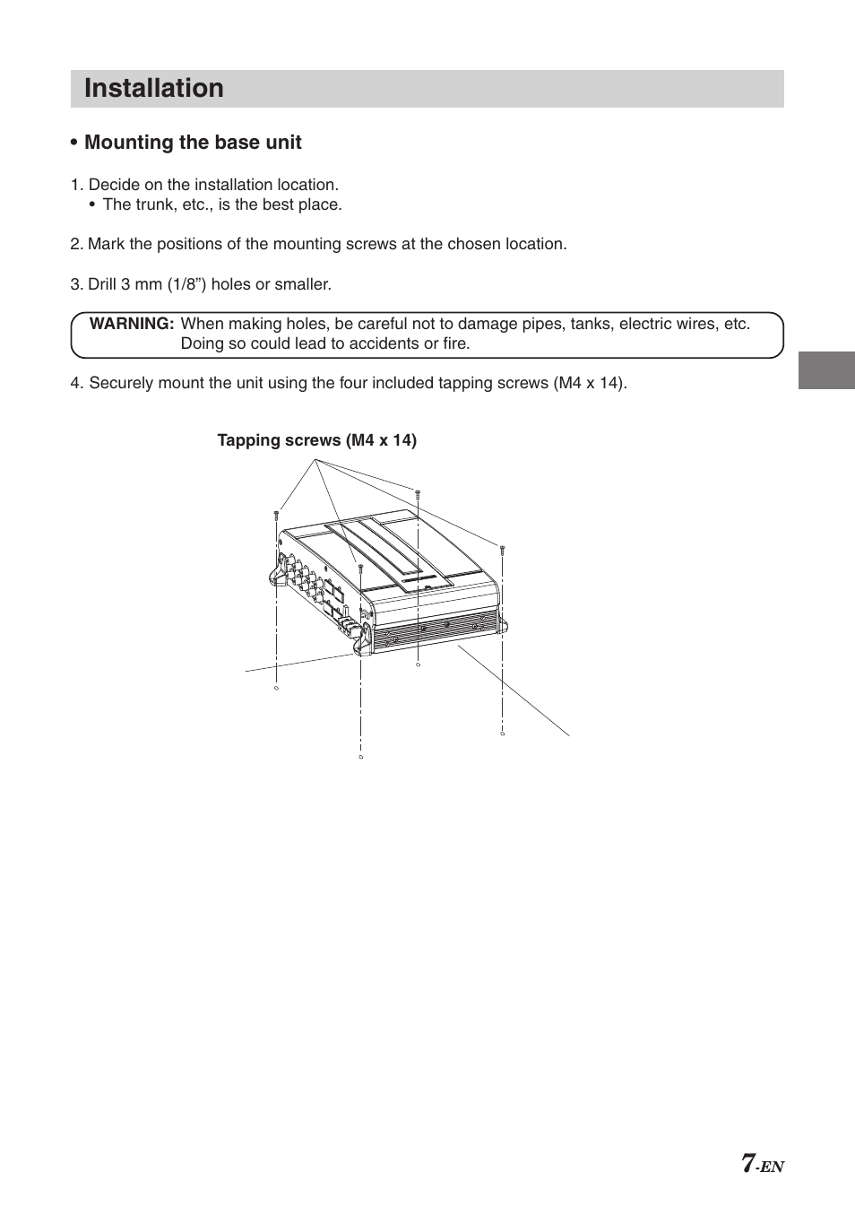 Installation | Alpine Multimedia ManagerTM PXI-H990 User Manual | Page 8 / 16