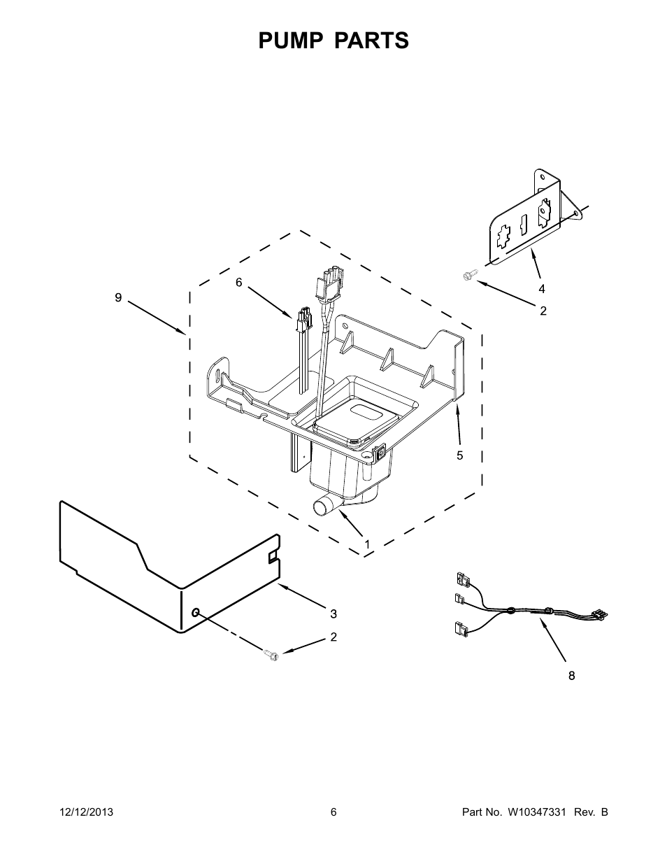 Pump, Pump parts | Whirlpool GI15NFLXS User Manual | Page 6 / 12