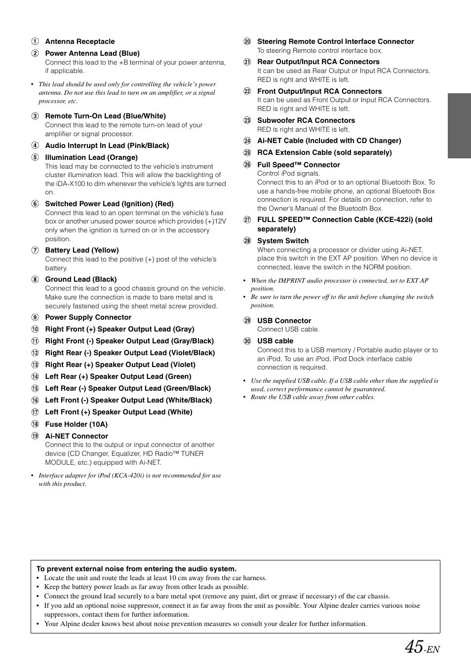 Alpine IDA-X100 User Manual | Page 47 / 143