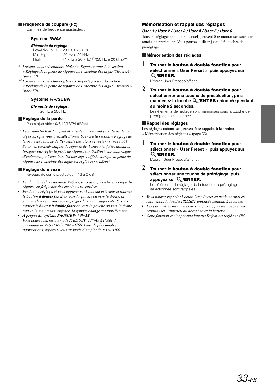 Mémorisation et rappel des réglages | Alpine IDA-X100 User Manual | Page 83 / 143