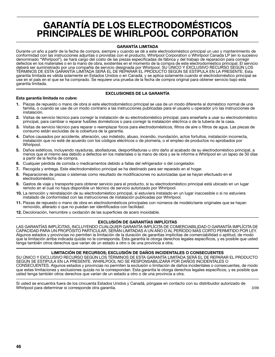 Whirlpool WRT771REYB User Manual | Page 46 / 72