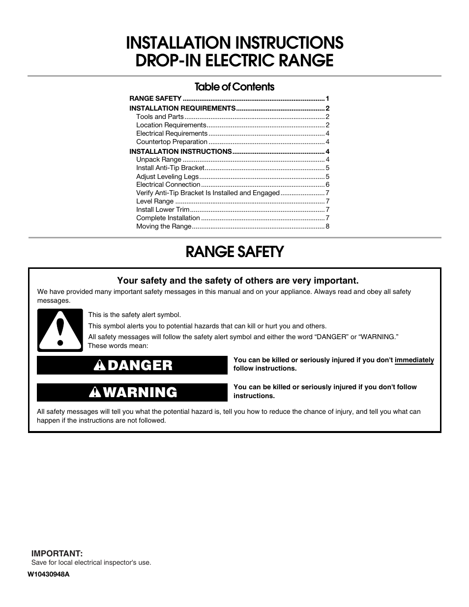 Whirlpool WDE150LVS User Manual | 8 pages