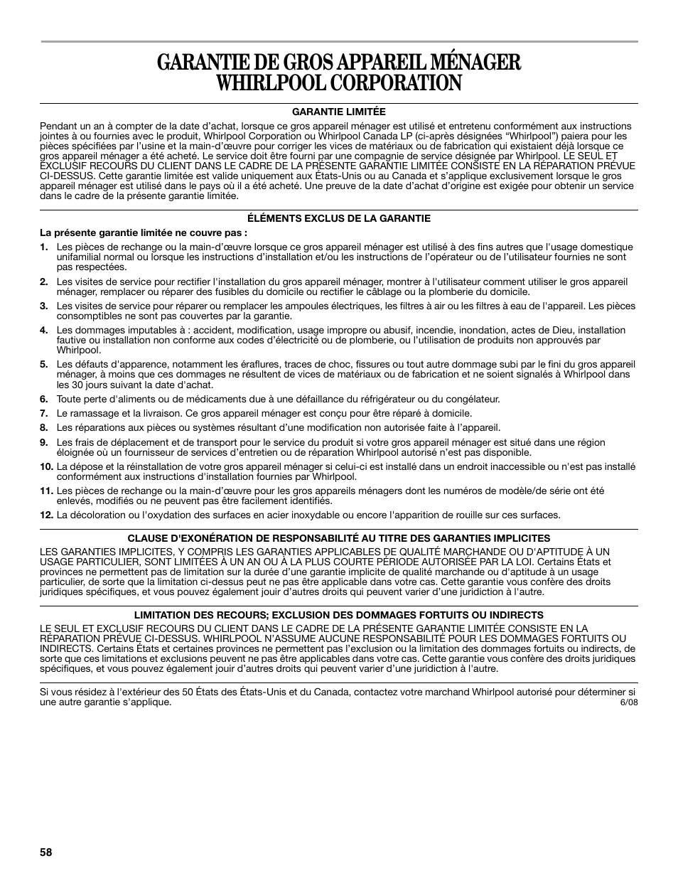 Whirlpool WRT138TFYB User Manual | Page 58 / 60