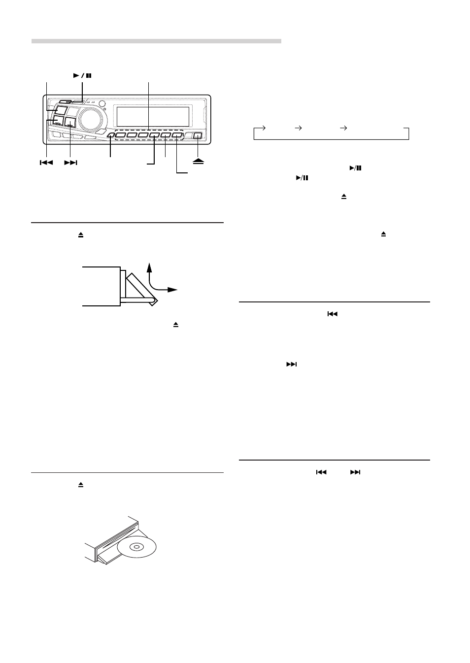 Cd player operation, Opening and closing the movable display, Playback | Music sensor (skip), Fast forward and backward | Alpine DVA-7996 User Manual | Page 22 / 64