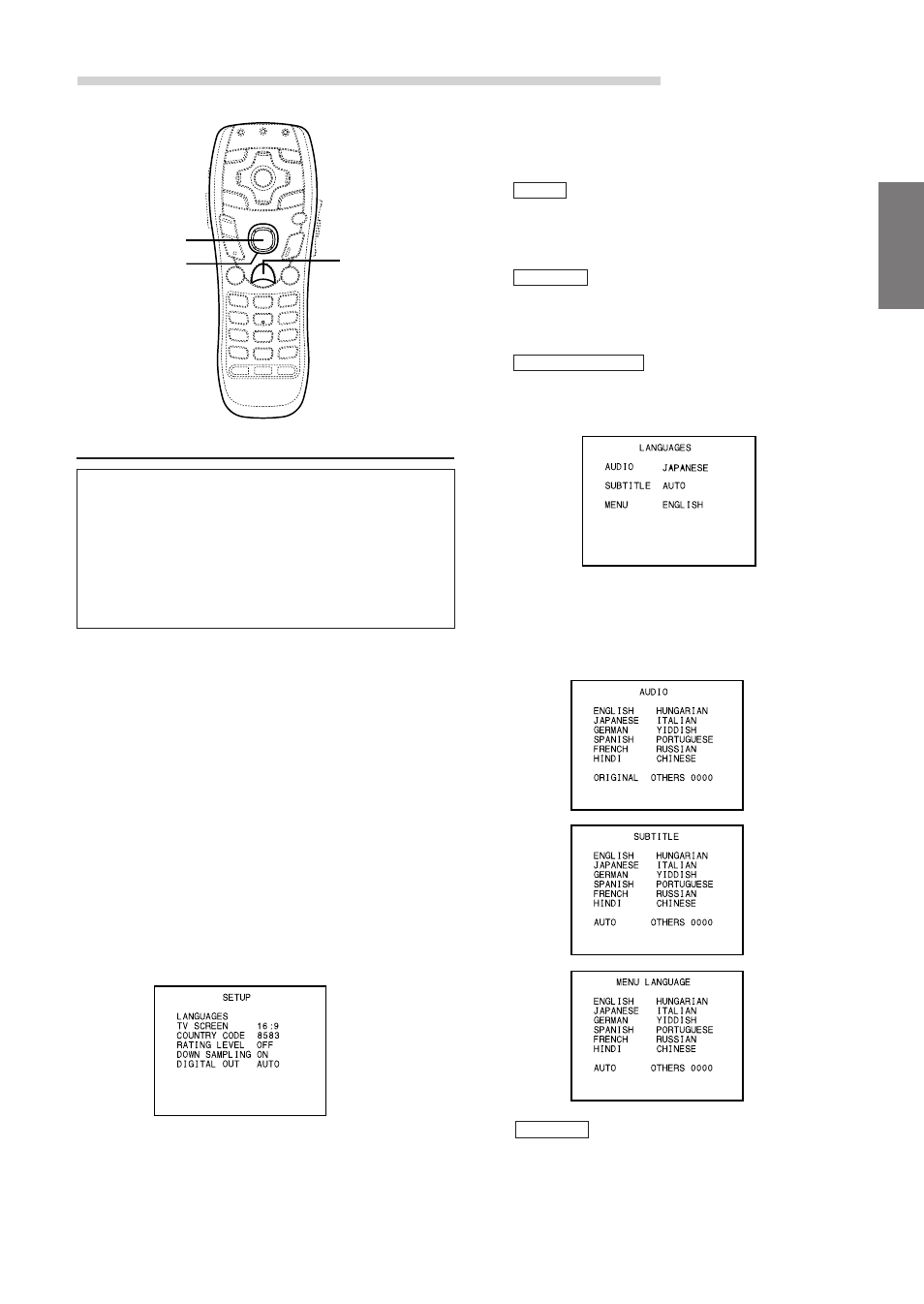 Dvd default settings (setup), Changing the language settings, Fr es de se it | Alpine DVA-7996 User Manual | Page 37 / 64