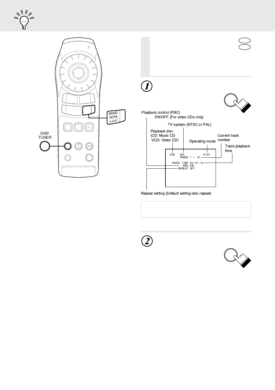 Displaying the disc status, During playback, press “disp, Press “disp.” once more to turn the display off | Alpine DVA-5205P User Manual | Page 22 / 72